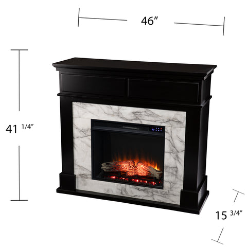 Modern two-tone electric fireplace Image 6