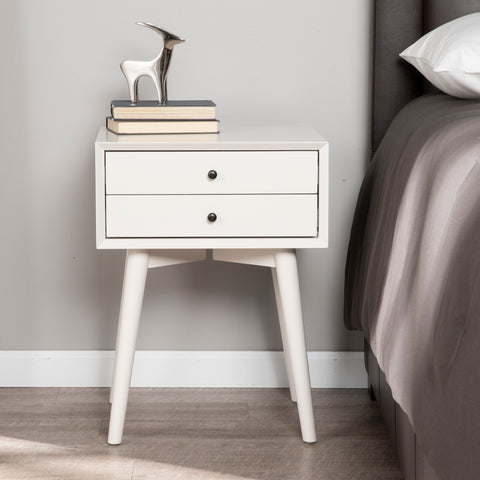 Image of White on white nightstand Image 1