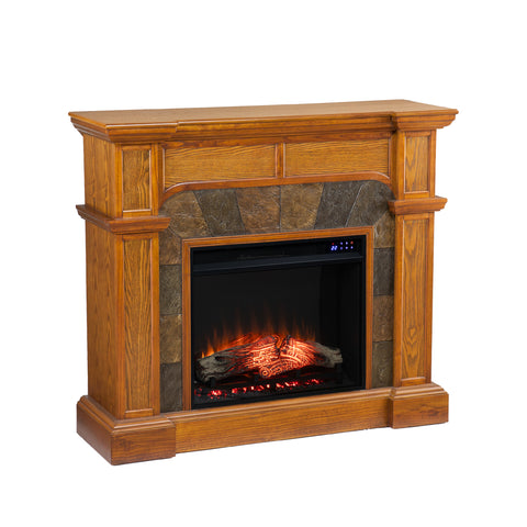 Image of Corner convenient electric fireplace TV stand Image 5