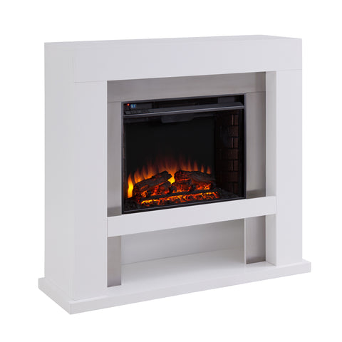 Image of Industrial electric fireplace in contemporary silhouette Image 4