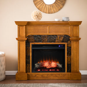 Corner convenient electric fireplace TV stand Image 1