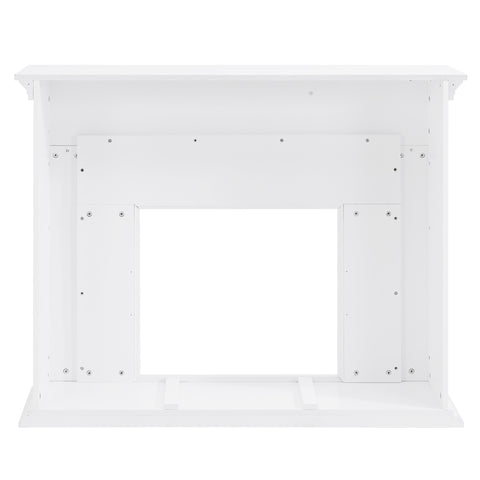 Image of Fireplace mantel w/ authentic marble surround in eye-catching herringbone layout Image 7