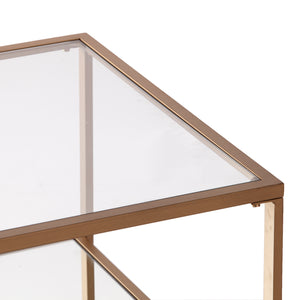 Glass and mirror coffee table w/ shelf Image 8