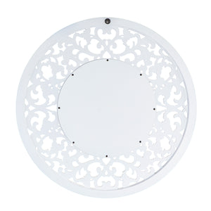 Round mirror with decorative trim Image 5