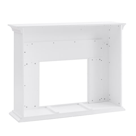 Fireplace mantel w/ authentic marble surround in eye-catching herringbone layout Image 7