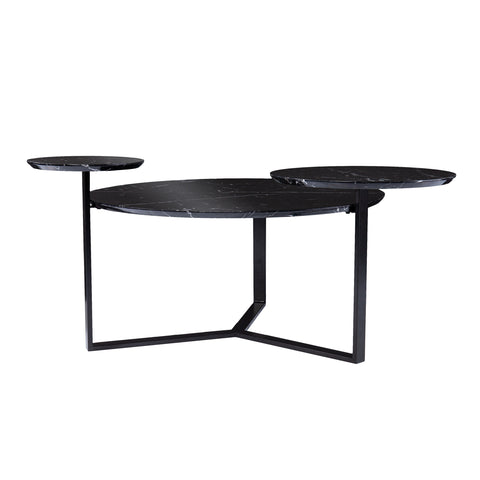 Image of Saxelby Faux Marble Cocktail Table