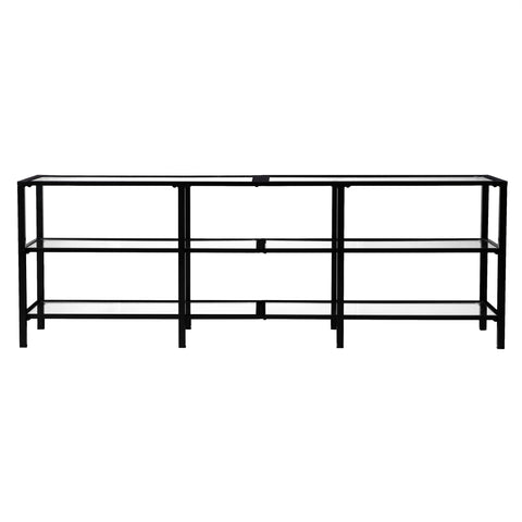 Image of Tyler Metal/Glass TV Stand – Transitional Style - Black