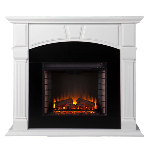 Image of Two-tone hued electric fireplace Image 2