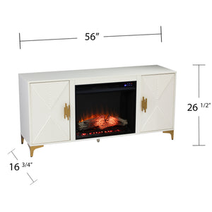 Fireplace media console w/ storage Image 10
