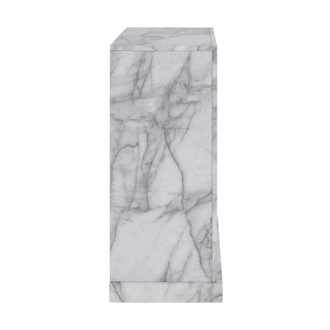 Image of Faux marble fireplace mantel w/ color changing firebox Image 7