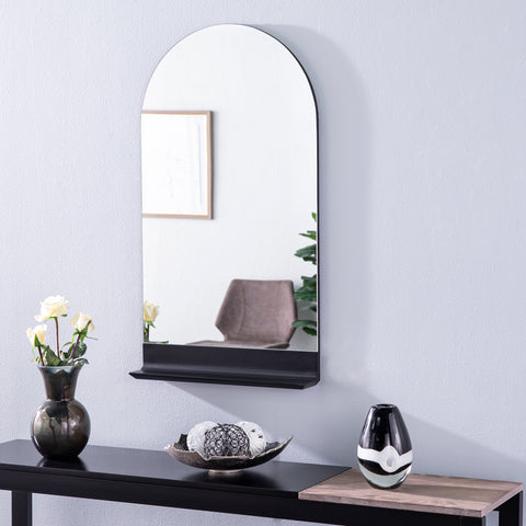 Image of Arched wall mirror w/ storage Image 1