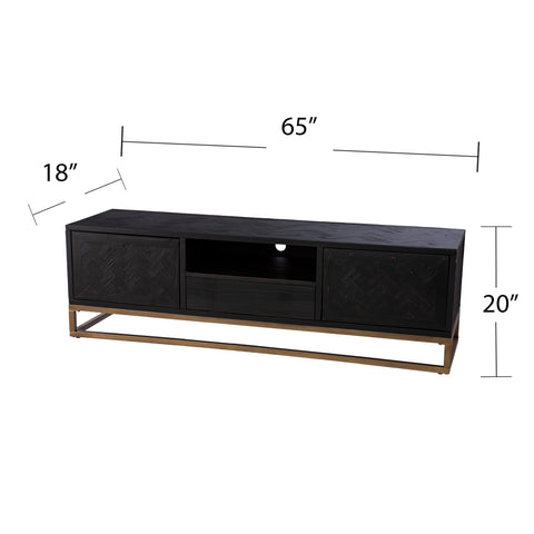 Image of Reclaimed wood TV console with storage Image 10