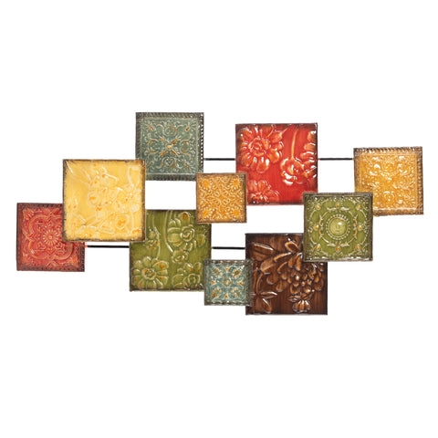 Image of Decorative wall art with multicolor squares Image 4