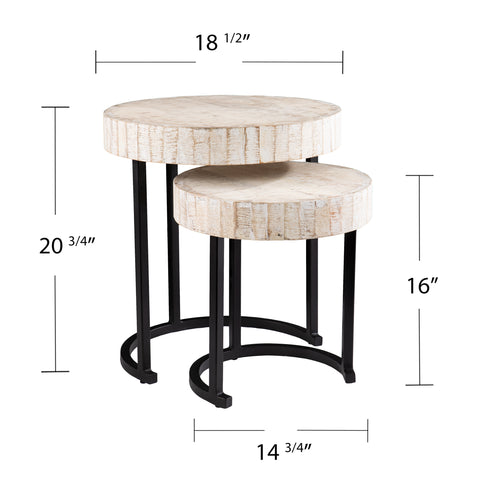 Image of Pair of nesting accent tables Image 7