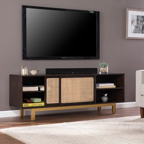 Image of Low-profile TV stand w/ storage Image 3