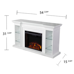Electric fireplace curio w/ storage Image 8