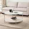 Round faux stone coffee table Image 1