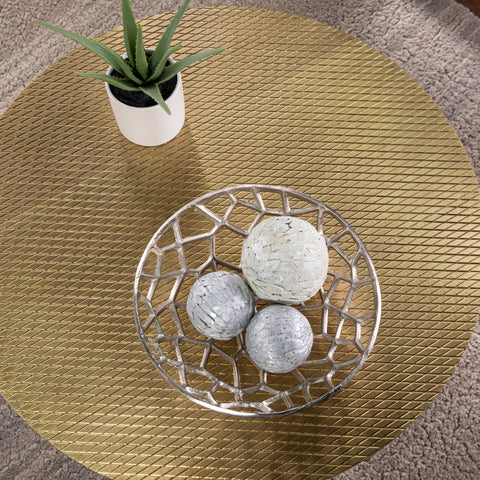 Image of Coffee table with brass tabletop Image 2
