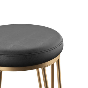 Modern stool w/ faux leather seat Image 8