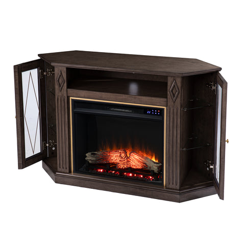 Image of Electric fireplace media console Image 8
