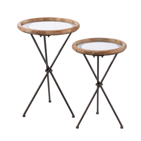 Image of Pair of round accent tables Image 4