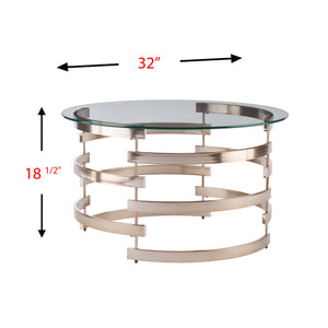 Round, tempered glass tabletop Image 6