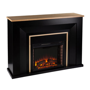 Two-tone electric fireplace Image 4