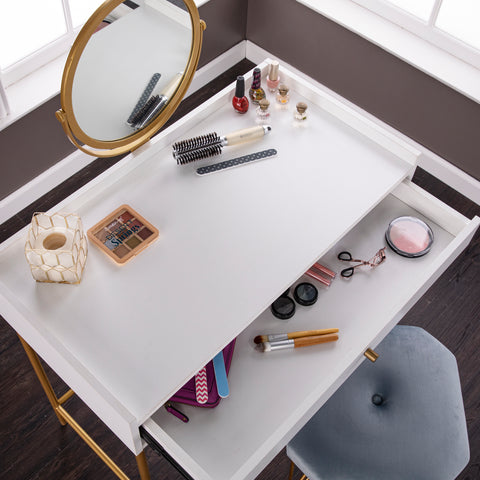 Image of Modern dressing vanity w/ storage Image 3
