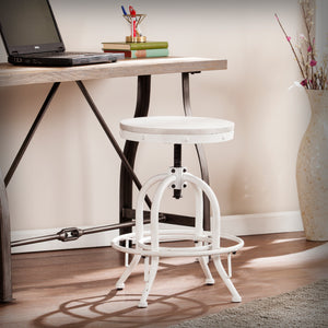 Stool adjusts from casual seating to counter height Image 1
