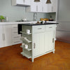 Stationary kitchen island w/ drop-leaf countertop Image 1