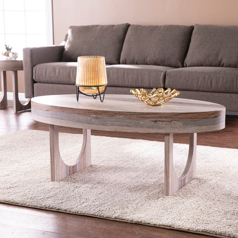 Image of Modern faux marble coffee table Image 1