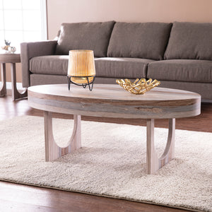 Modern faux marble coffee table Image 1