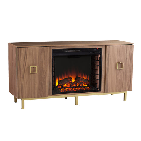 Image of Media cabinet w/ electric fireplace Image 7