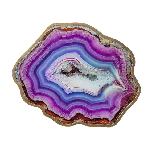 Image of Purple faux agate accent table Image 5