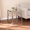 Square side table w/ glass top Image 1