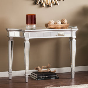 Sophisticated mirrored sofa table Image 1