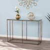 Modern console table w/ glass top Image 1