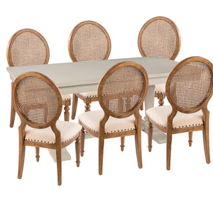 Pair of upholstered dining chairs Image 5