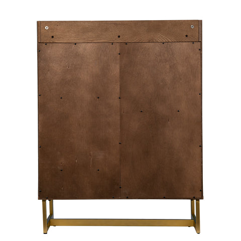 Image of Multifunctional bar cabinet w/ faux marble top Image 7