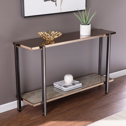 Image of Thornsett Console Table w/ Mirrored Top