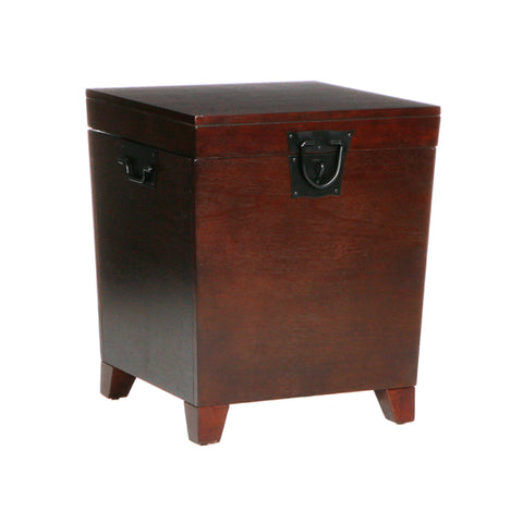 Image of Pyramid Trunk End Table - Espresso