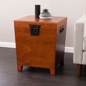 Trunk style side table w/ storage Image 1