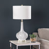 Faux marble table lamp w/ shade Image 1