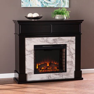 Modern two-tone electric fireplace Image 1