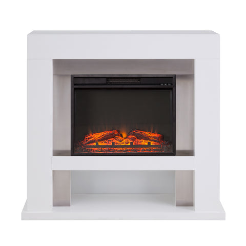Image of Industrial electric fireplace in contemporary silhouette Image 4