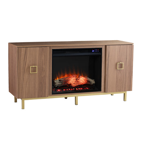 Image of Media cabinet w/ electric fireplace Image 5