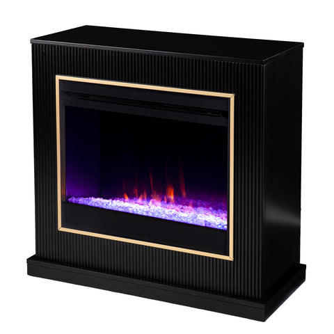 Image of Modern electric fireplace w/ color changing flames Image 4
