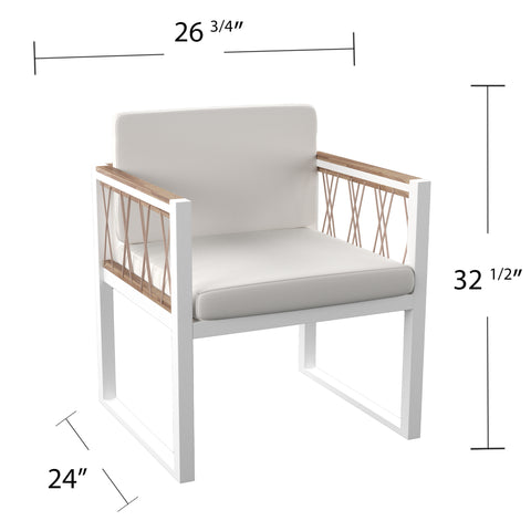 Image of Set of 2 patio accent chairs w/ cushions Image 8