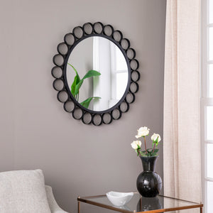 Hanging mirror w/ decorative frame Image 1