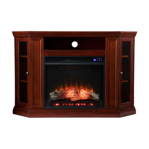 Electric fireplace curio cabinet w/ corner convenient functionality Image 4